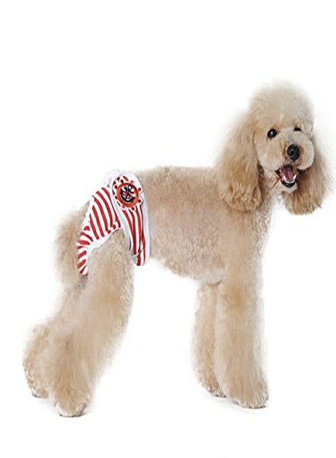 PETANGEL Reusable Pet Cotton Physiological Pant| Red Stripes Pattern Washable Pet Diaper| Adjustable Menstruation Pant for Female Dog Diapers (Size: XL, Waist: 45cm - 55 cm) - Image 3